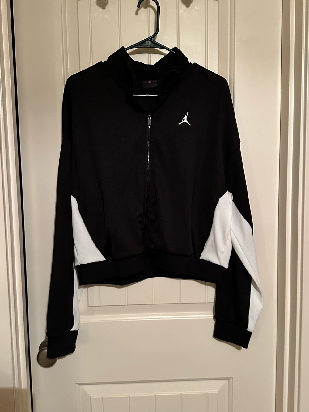 Nike Jordan Black and White Full-Zip Jacket